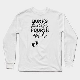 Pregnancy - Bump's first fourth of july Long Sleeve T-Shirt